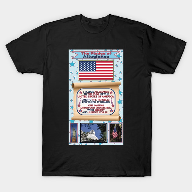 CLASSROOM POSTER PLEDGE OF ALLEGIANCE TEACHER GIFT T-Shirt by KathyNoNoise